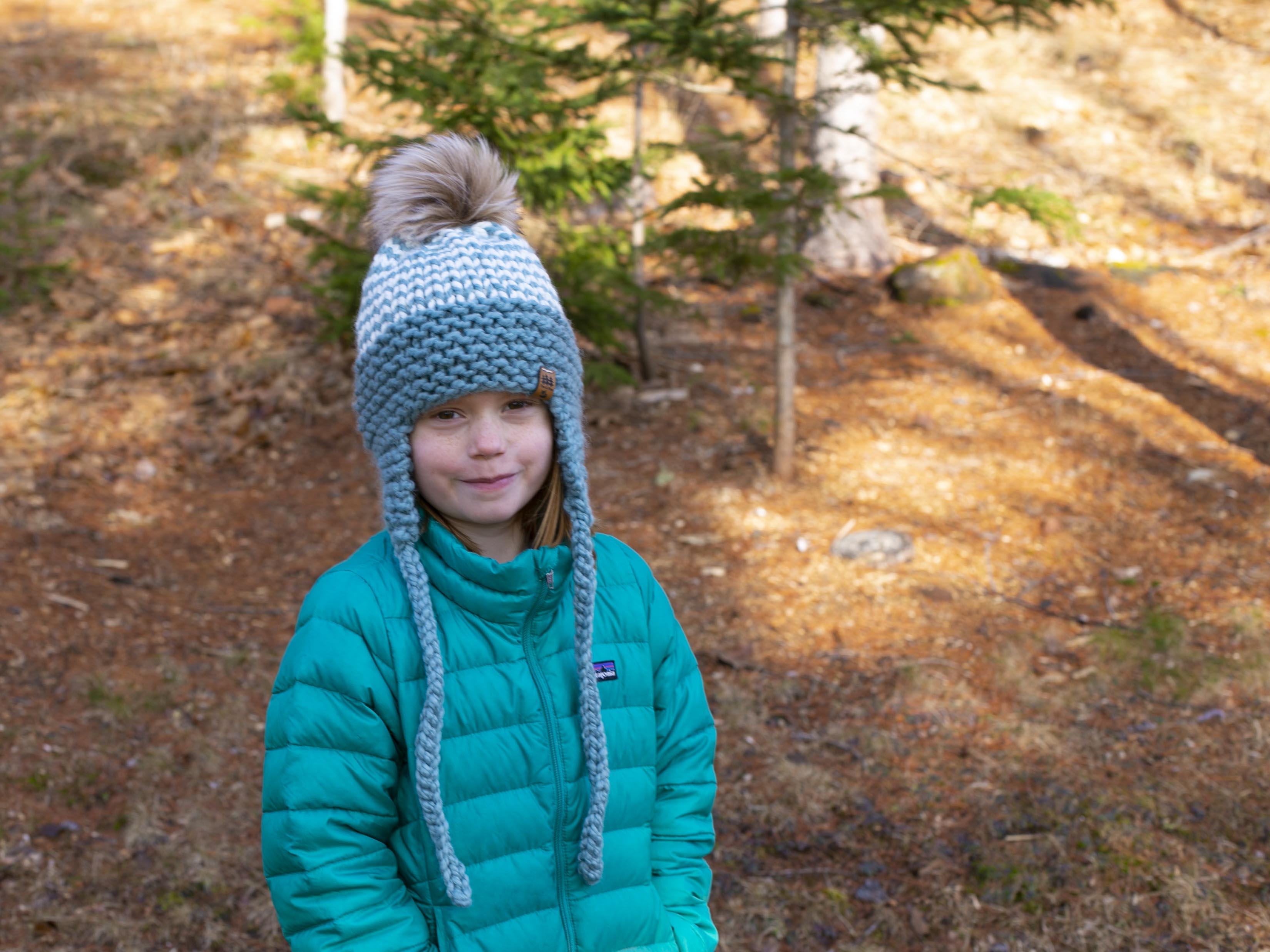 Pinstripe Ear Flaps Toque Hat Baby Children Women