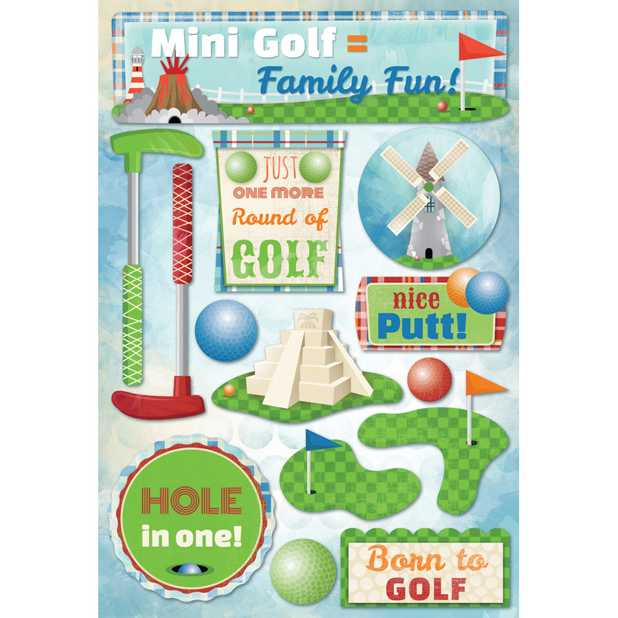 Karen Foster Cardstock Stickers - Mini Golf