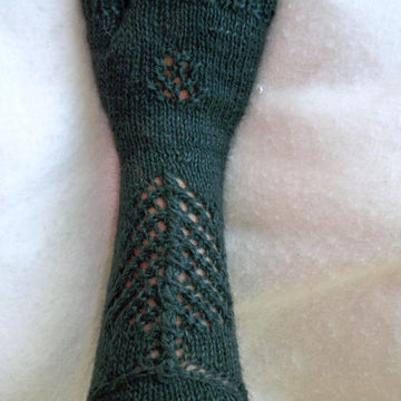 Pine Tree & Cone Fingerless Gloves
