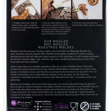 Prima Marketing Re-Design Mould 5"X8"X8mm - Marguerite Hardware
