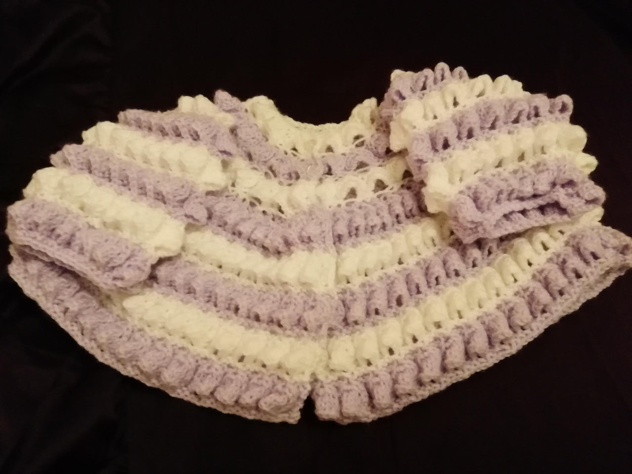Frilled matinee coat