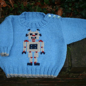 Robot Robert Baby Sweater