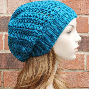 Harper Herringbone Slouch Hat