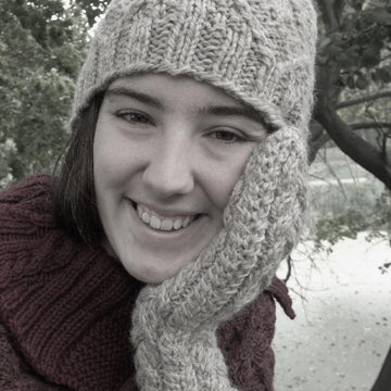 Offset Cable Mittens & Hat