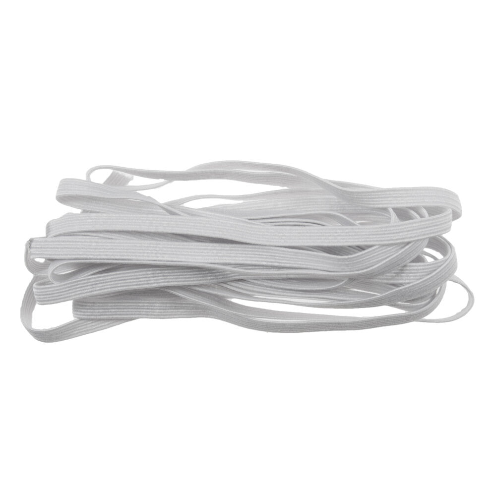 Hemline Braided Elastic: 3m x 5mm: White