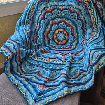 Mandala Blue Fireworks