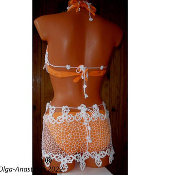 Crochet lace tunic for the beach