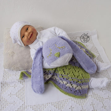 Bunny Toy Baby Lace Blanket