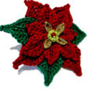 Poinsettia Applique crochet