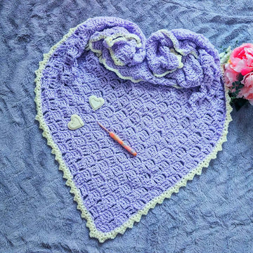 Crochet Lavender Flower Shawl Pattern
