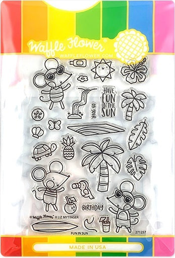 Waffle Flower Crafts Waffle Flower Stamp & Die Set - Fun In Sun