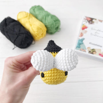 Bee crochet pattern baby rattle toy Amigurumi pattern teether ring