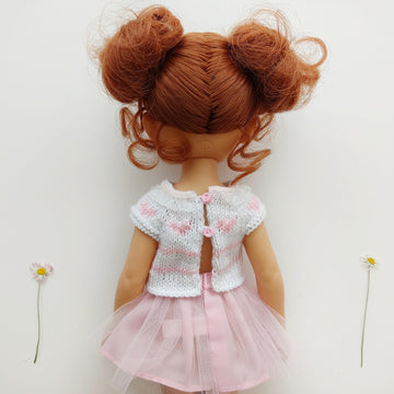 Hearts sweater for doll