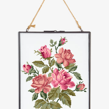 Pink Roses Bouquet in DMC - PAT0678 -  Downloadable PDF