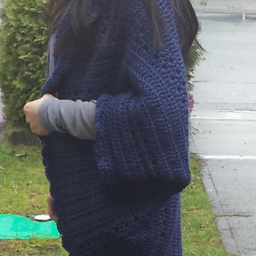 Easy Peekaboo Eyelet Crochet Shrug
