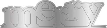 Crafter's Companion Gemini Word Edge'Ables Stamp & Die - Merry