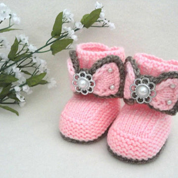 Pattern Knit Booties Lily