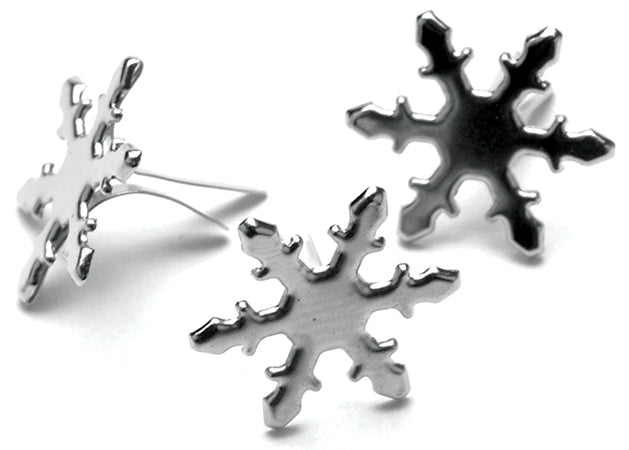 Creative Impressions Metal Paper Fasteners 50/Pkg - Snowflakes - Silver