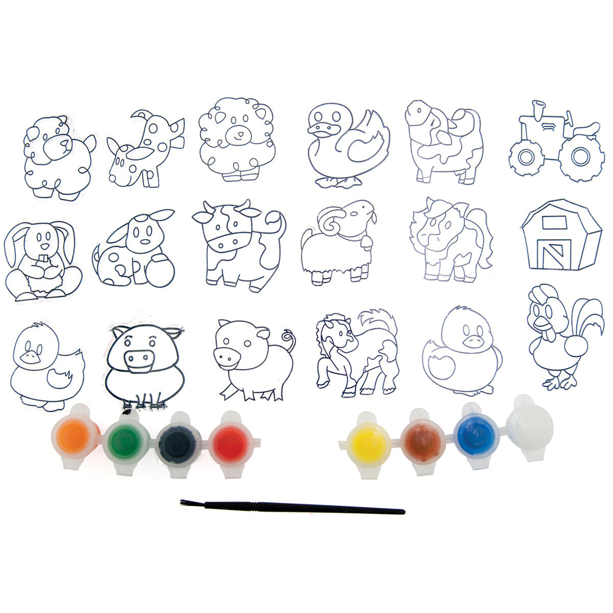 New Image Group Suncatcher Group Activity Kit - Farm 18/Pkg