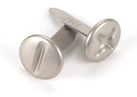 Creative Impressions Metal Paper Fasteners 10mm 25/Pkg - Screw Heads - Pewter