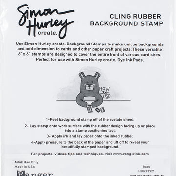 Ranger Simon Hurley create. Cling Stamps 6"X6" - Party Hats