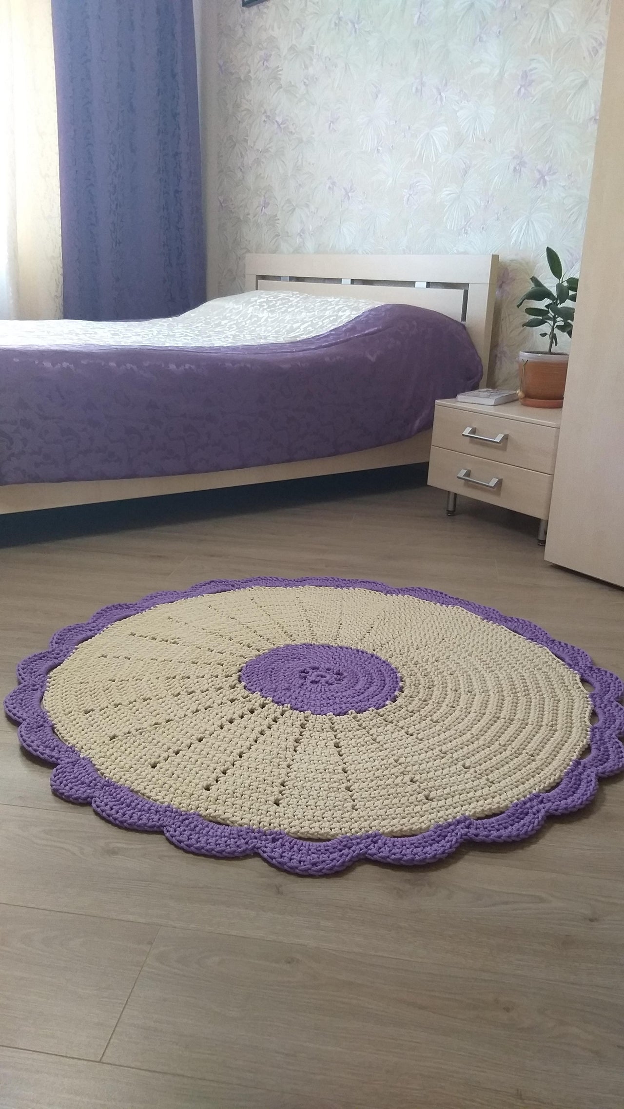 Pattern round rug crochet