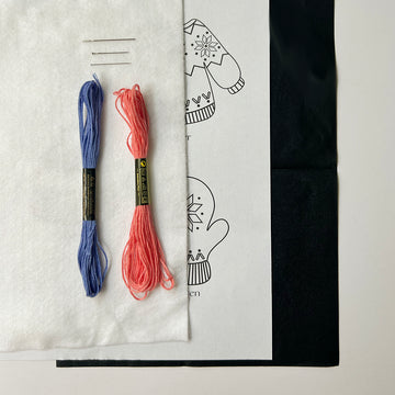 The Make Box 3 Fairisle Felt Decorations Needle Felting Kit - 24x11.4x2