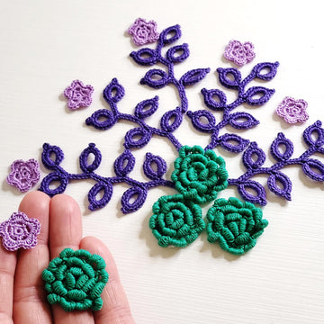 Purple branches and 3d clones knot flowers