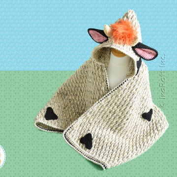 Luna the Moo-Moo Cow Hooded Blanket