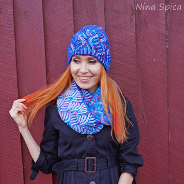 "Skyfall" brioche hat and cowl set