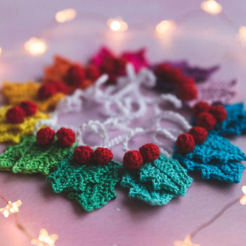 Rainbow Holly Garland