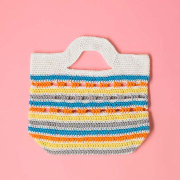 "Summertime Shopper" - Free Bag Crochet Pattern in Paintbox Yarns Cotton DK