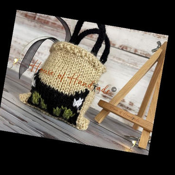 Peeping Cat Tote Bag Chocolate Orange Cover Knitting Pattern