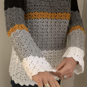 Slanted Squares Sweater