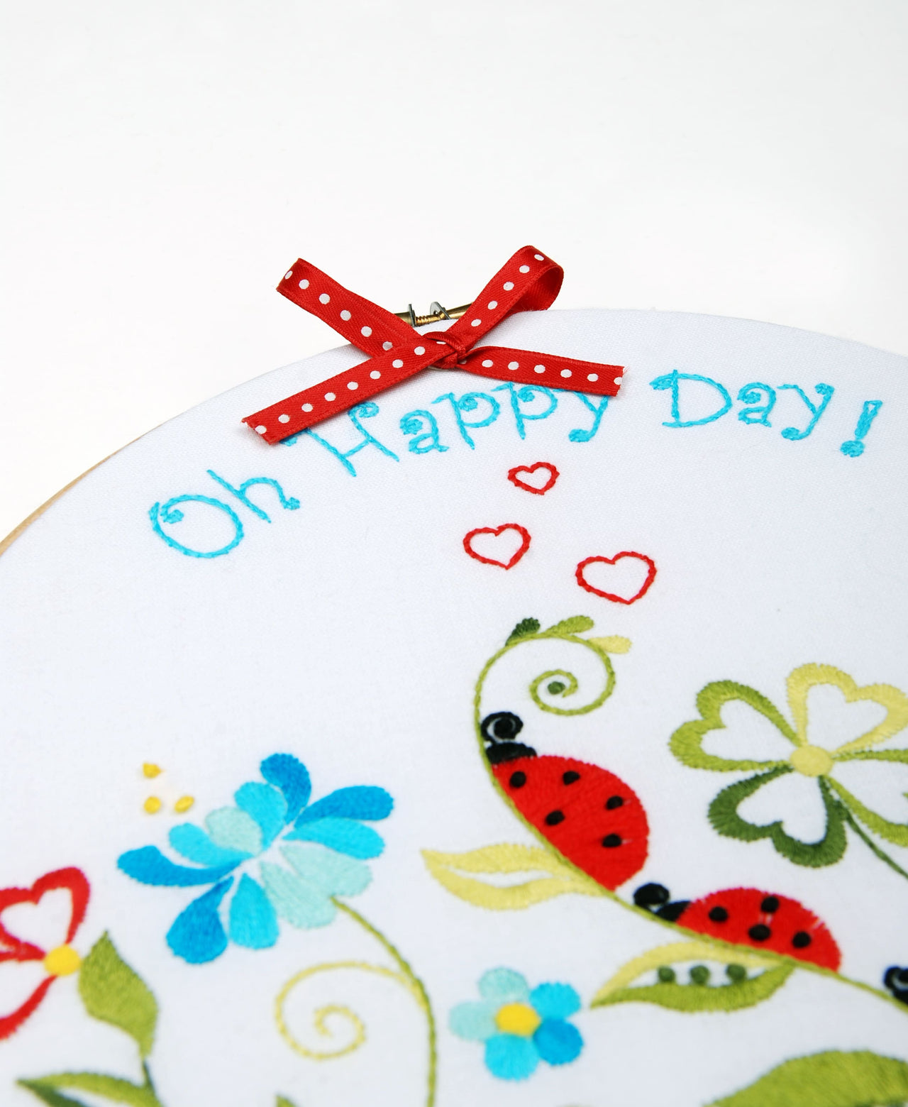 Vervaco Embroidery Kit With Ring Oh Happy Day Cross Stitch Kit