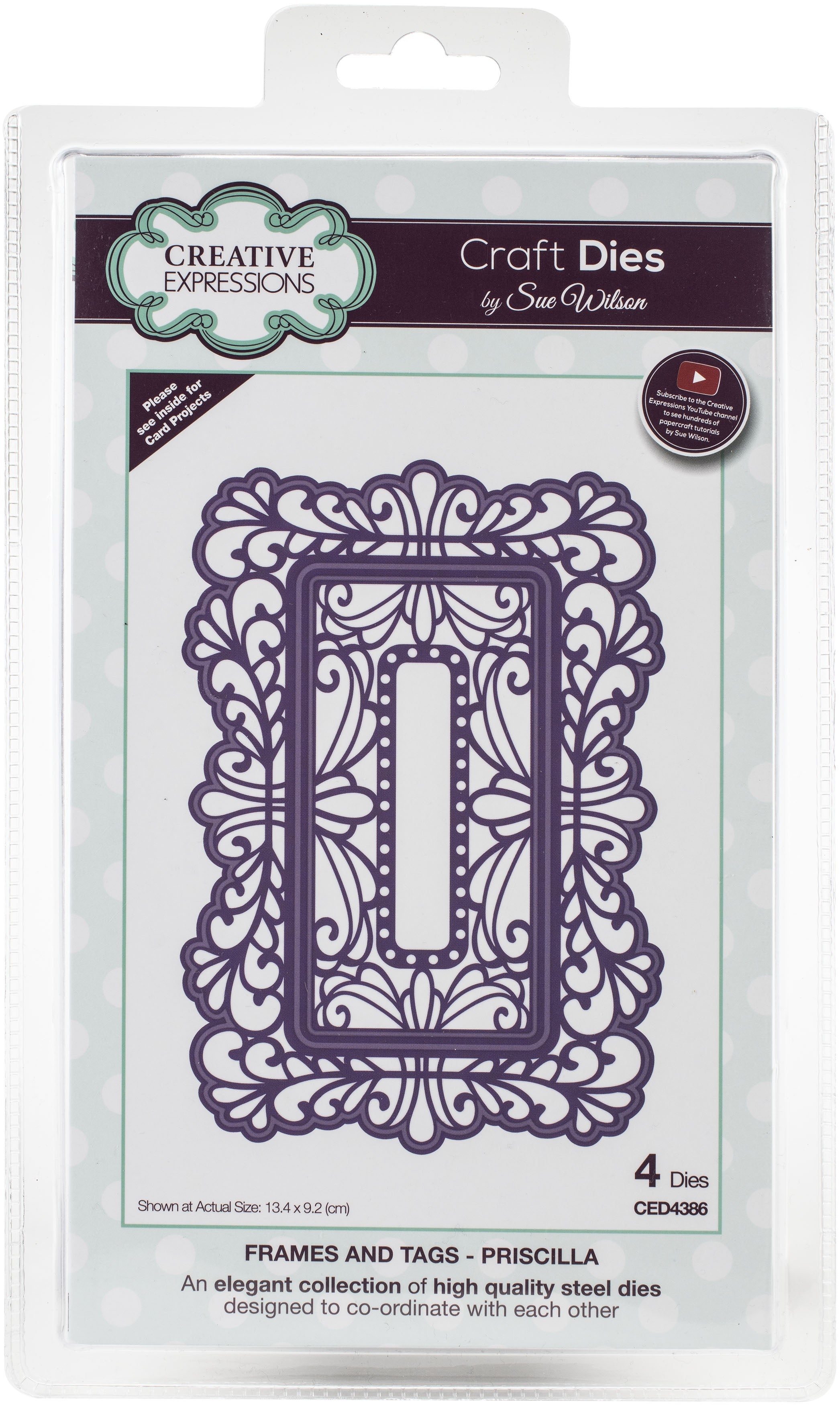 Creative Expressions Craft Dies By Sue Wilson - Frames & Tags- Priscilla