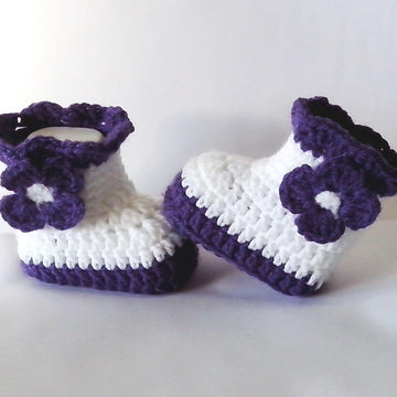 Flowers Baby Booties