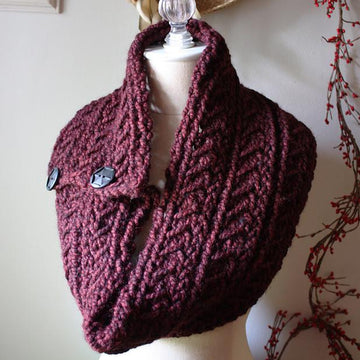 Bordeaux Chunky Cowl / Shoulder Warmer