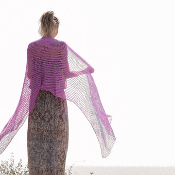 Knitting Pattern Summer Cotton Mesh Shawl