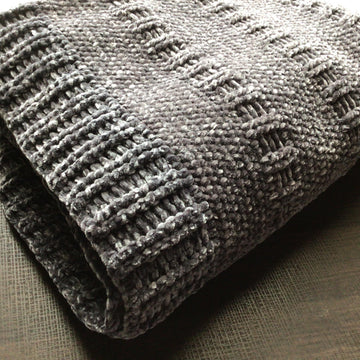Weave and Stripe Velvet Blanket