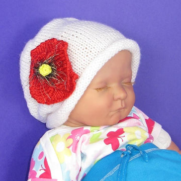 Baby Poppy Flower Slouch Hat