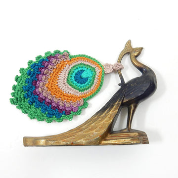 Iridesca Peacock Feather Bag Charm