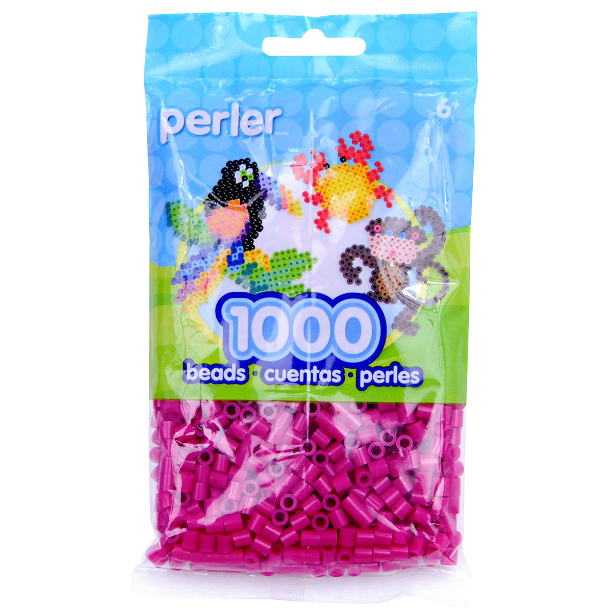 Perler Beads 1,000/Pkg - Raspberry