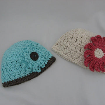 Openweave Puff Stitch Beanie