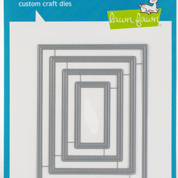 Lawn Fawn Lawn Cuts Custom Craft Die - Large Stitched Rectangle