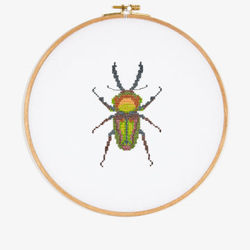 Beetle in DMC - PAT0387 - Downloadable PDF
