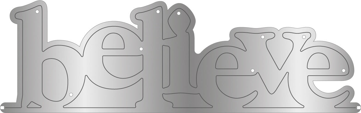Crafter's Companion Gemini Word Edge'Ables Stamp & Die - Believe