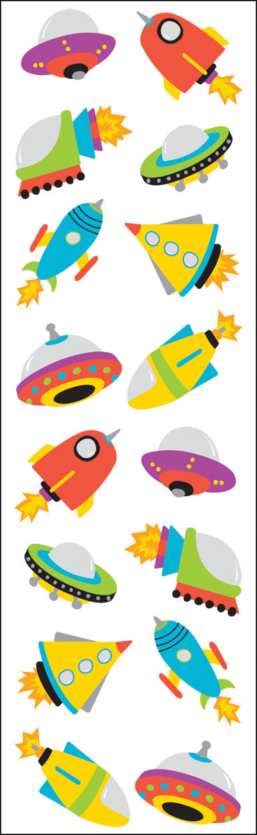 Mrs. Grossman's Stickers - Chubby Rocketships