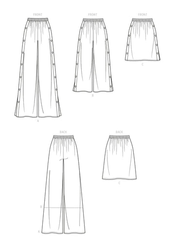 Simplicity Misses' Pants and Skirt S9608 - Sewing Pattern