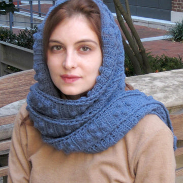 Bobble Diamonds and Posts Scarf
